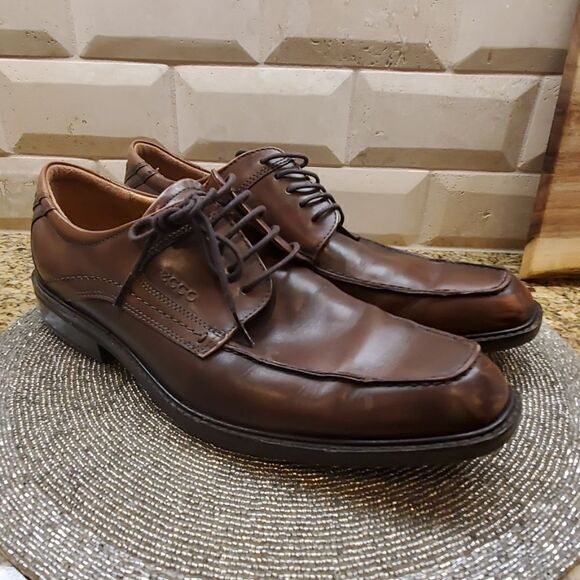 ECCO Brown Leather Oxfords - Size 44 (10-10.5) - Picture 1 of 7